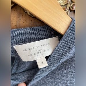 Sezane wool jumper - thin wool, fitted, charcoal grey